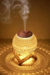 Hava Nemlendirici Buhar Makinesi Ahşap Detaylı  Gece Lambası