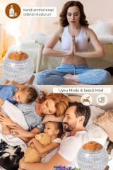 Hava Nemlendirici Buhar Makinesi Ahşap Detaylı  Gece Lambası