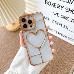 Akfa İphone 14 Pro Uyumlu Kalpli Aşk Kılıf - Yumuşak Silikon ve Şık Tasarım
