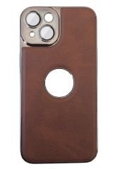 AKFA iPhone 14   Kamera Korumalı Deri Desenli  Kılıfı