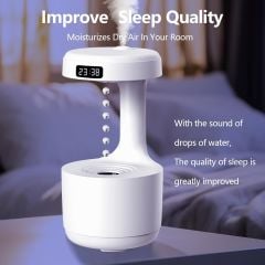 Saat Göstergeli Su Damlacık  Sessiz Çalışan Nemlendirici