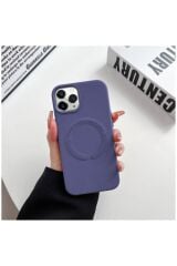 Apple Iphone 11 Pro Max Uyumlu Kılıf Magsafe Özellikli  Mor