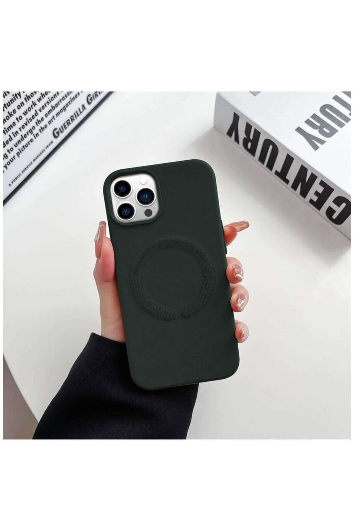 Apple Iphone 13 Pro Uyumlu Kılıf Magsafe Özellikli  Yeşil