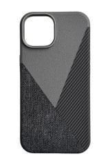 AKFA iPhone 15  Deri Karbon Ve Kumaş Tasarımlı  Kılıf