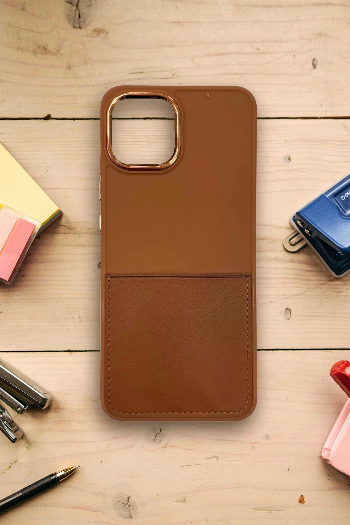 AKFA Samsung Galaxy A03 4G Uyumlu Deri Kartlık Bölmeli  Kılıf