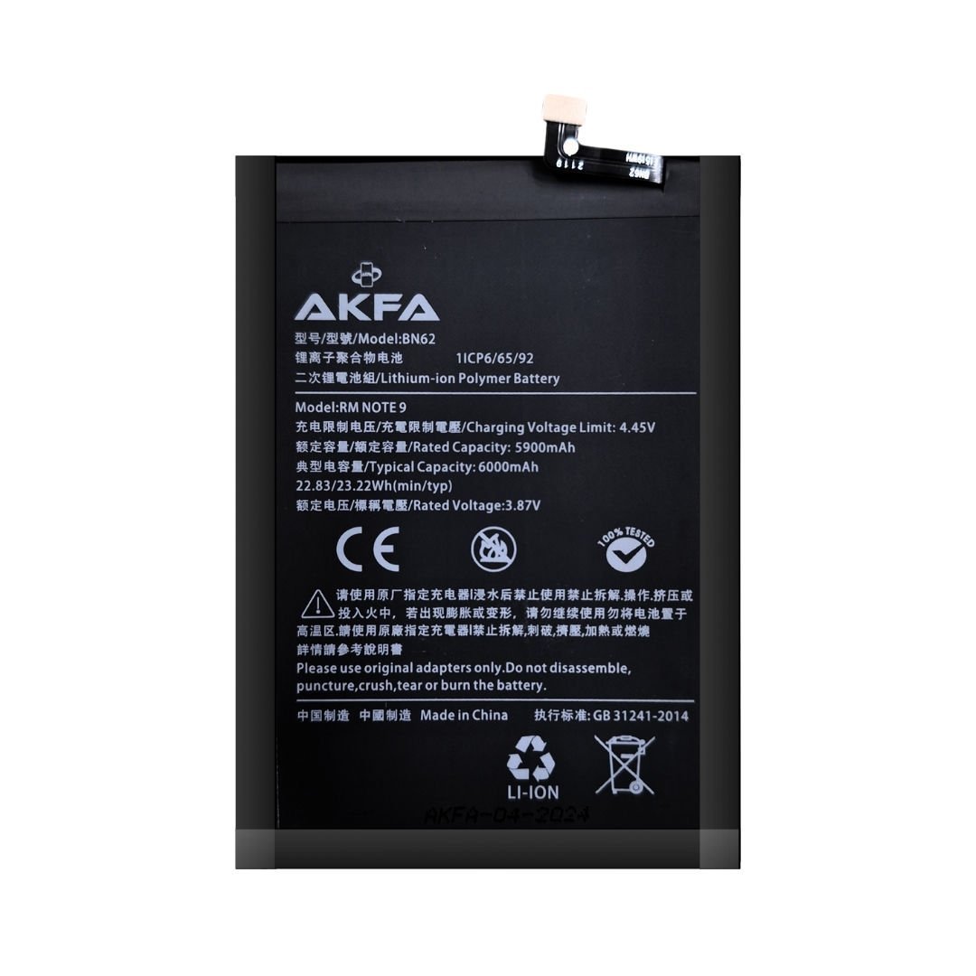 Xiaomi Redmi Note 9 Premium Akfa Batarya (Max Performans)