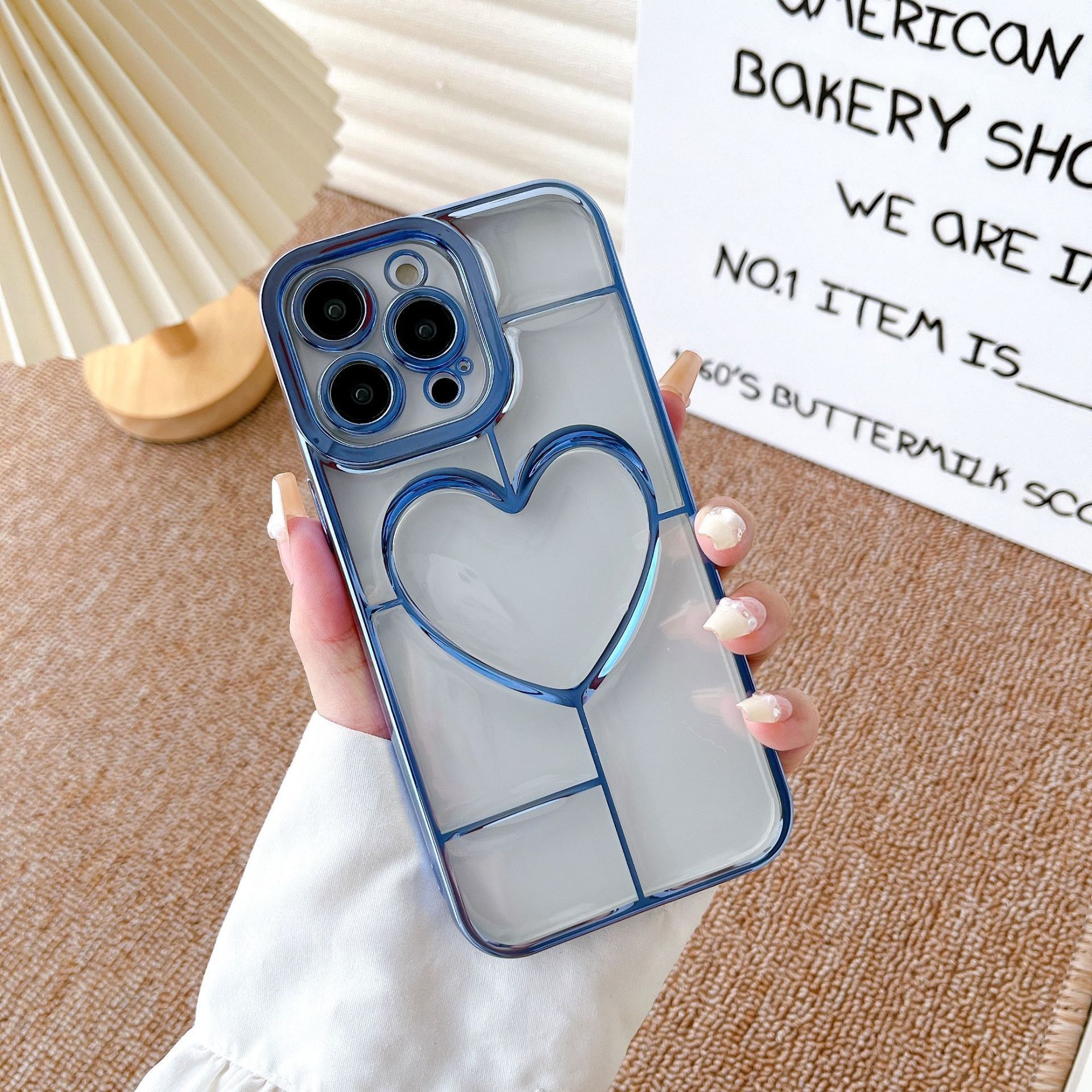 Akfa İphone 13 Pro Uyumlu  Kalpli Aşk Kılıf - Yumuşak Silikon ve Şık Tasarım