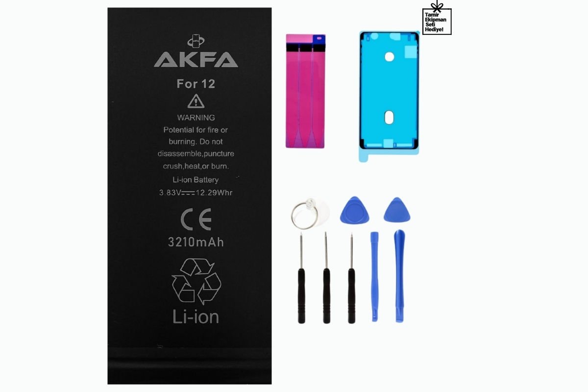 Apple iPhone 12 Premium Akfa Telefon Batarya 3210 mAH (Maxi Performans)