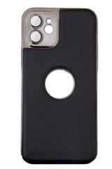 AKFA iPhone 12 Kamera Korumalı Deri Desenli  Kılıfı