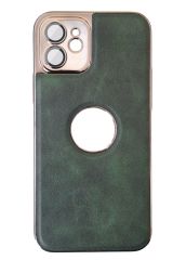 AKFA iPhone 12 Kamera Korumalı Deri Desenli  Kılıfı