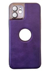 AKFA iPhone 12 Kamera Korumalı Deri Desenli  Kılıfı