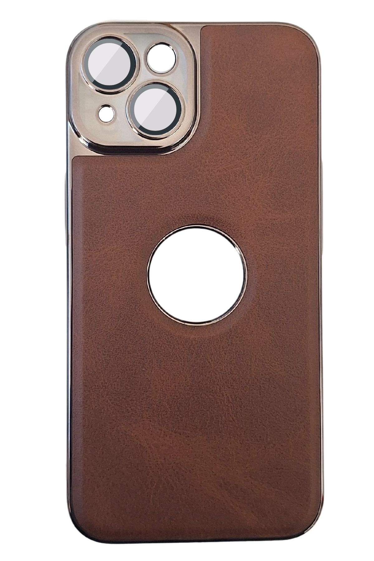 AKFA iPhone 14   Kamera Korumalı Deri Desenli  Kılıfı