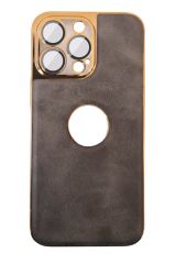 AKFA iPhone 13 Pro  Kamera Korumalı Deri Desen Kılıfı