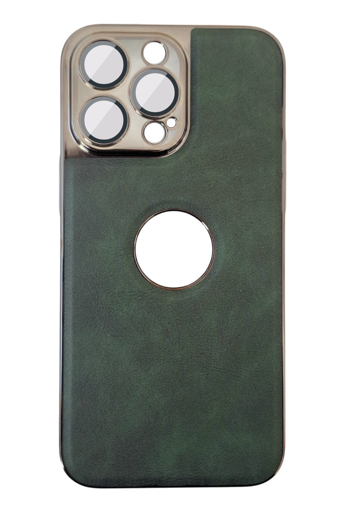 AKFA iPhone 14 Pro Kamera Korumalı Deri Desenli  Kılıf