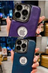 AKFA iPhone 14 Pro Max  Kamera Korumalı Deri Desenli Kılıf