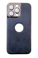 AKFA iPhone 14 Pro Max  Kamera Korumalı Deri Desenli Kılıf