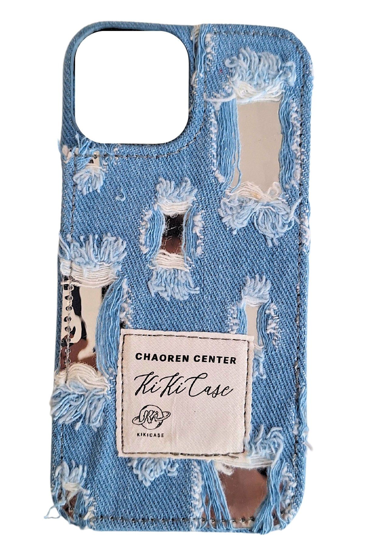 AKFA iPhone 12/12 Pro  Denim Kot Desenli Telefon Kılıfı