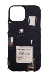 AKFA iPhone 15  Denim Kot Desenli Premium Kılıfı