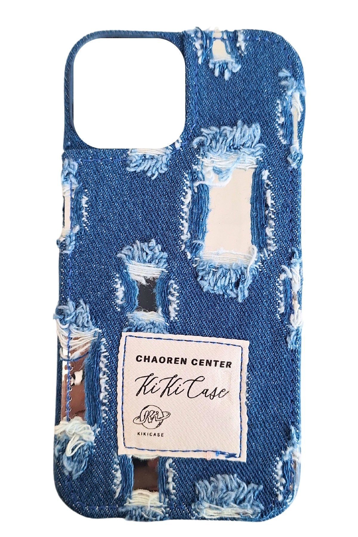 AKFA iPhone 15  Denim Kot Desenli Premium Kılıfı