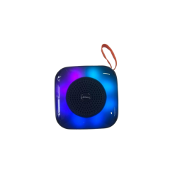 Bluetooth Hoparlör Led Işıklı Ses Bombası Kare siyah