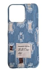 AKFA iPhone 15 Pro Denim Kot Desenli Premium  Kılıf