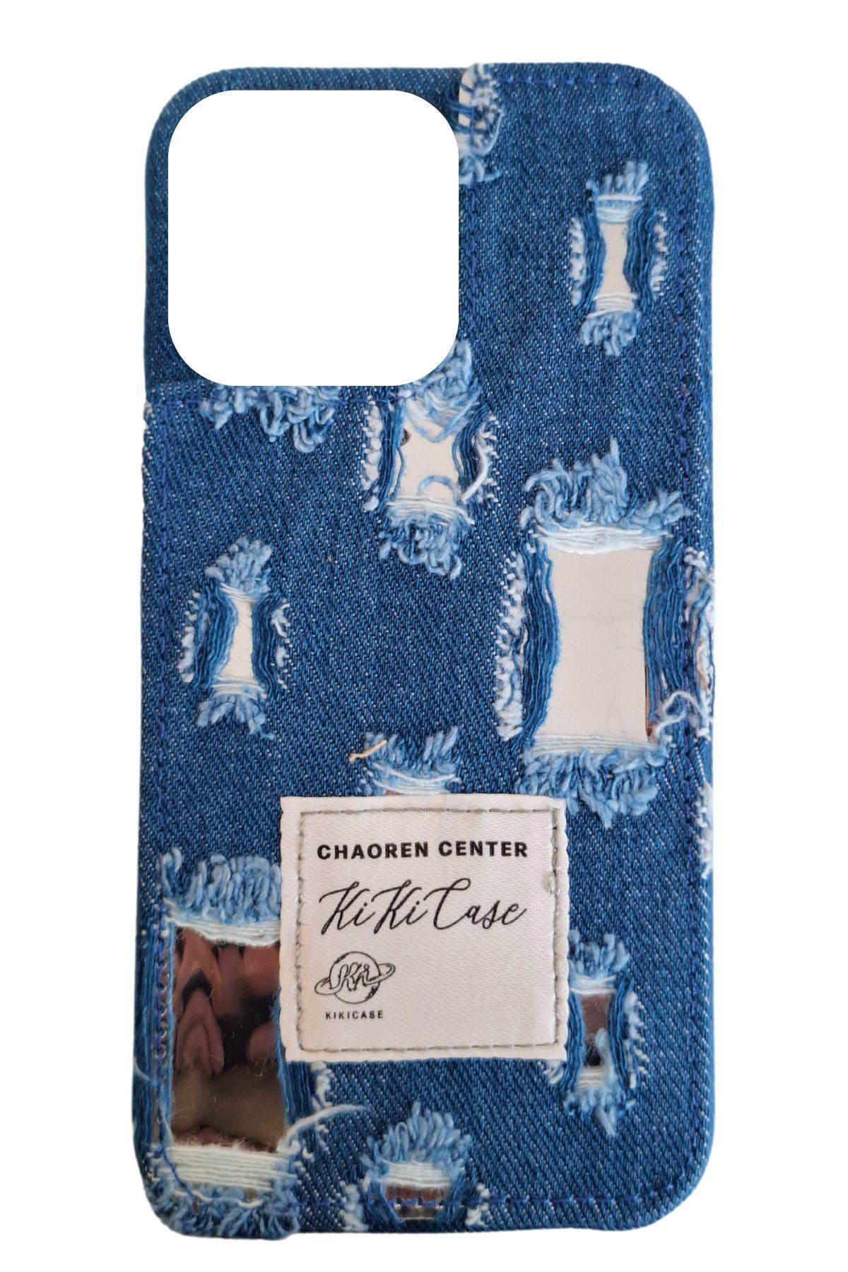 AKFA iPhone 15 Pro Denim Kot Desenli Premium  Kılıf