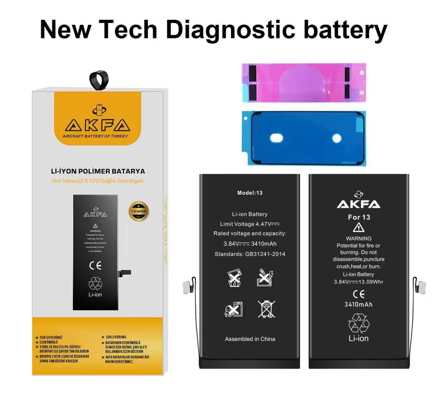 Akfa  İphone 13 Batarya Uyarı Vermeyen 3410 mAh