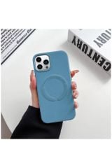 Apple Iphone 12 Pro Uyumlu Kılıf Magsafe Özellikli Açık Mavi