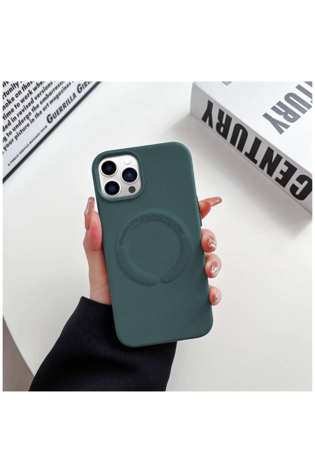 Apple Iphone 14 Pro Max Uyumlu Kılıf Magsafe Özellikli Yeşil