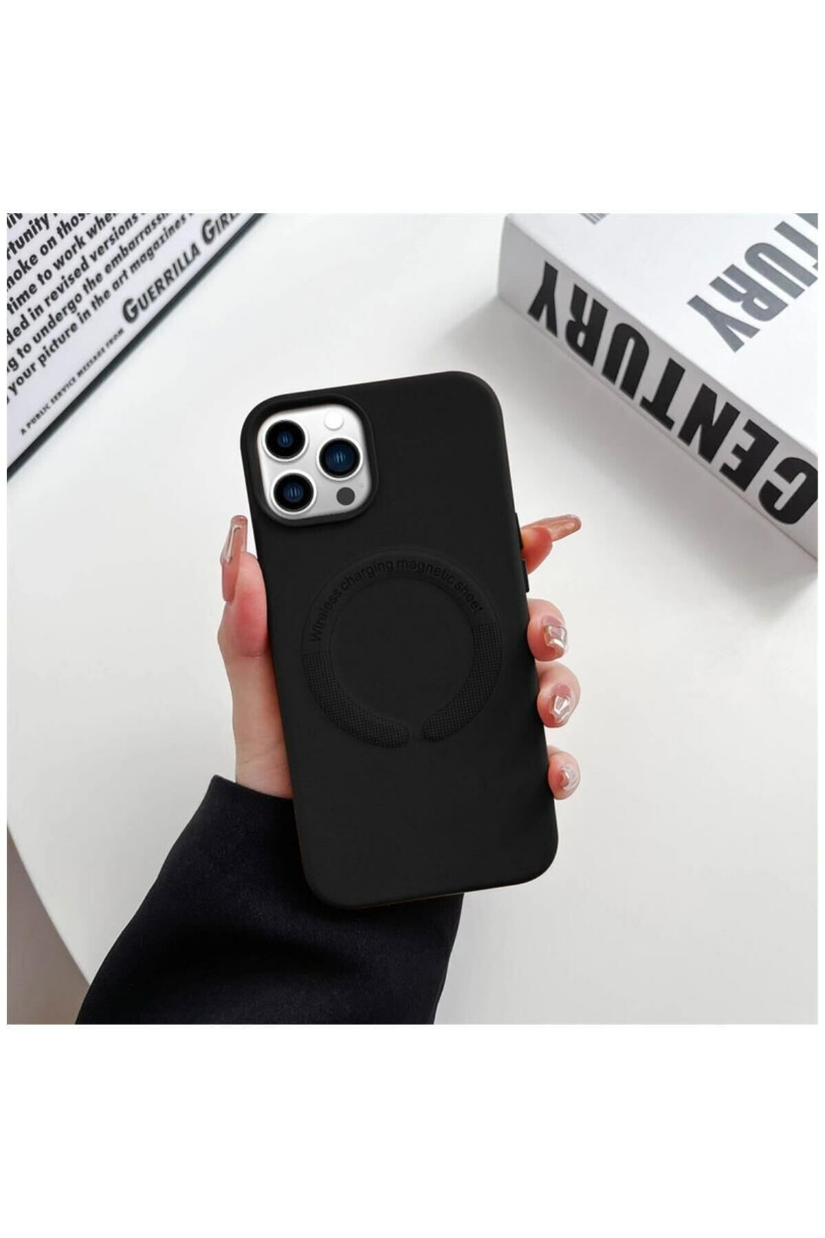 Apple Iphone 14 Pro Max Uyumlu Kılıf Magsafe Özellikli  Siyah