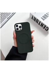 Apple Iphone 14 Pro Uyumlu Kılıf Magsafe Özellikli  Yeşil